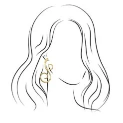 Dainty Gold Scroll Dangle Earrings 7 Dainty Gold Scroll Dangle Earrings -Johan Jewelry Shop ST843222