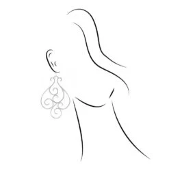 Scroll Dangle Earrings -Johan Jewelry Shop ST85169