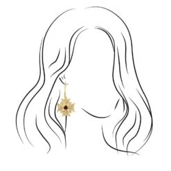 Natural Mozambique Garnet & Natural Diamond Dangle Earrings 7 Natural Mozambique Garnet & Natural Diamond Dangle Earrings -Johan Jewelry Shop ST85349