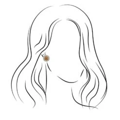 Natural Citrine & Natural Diamond Flower Stud Earrings 7 Natural Citrine & Natural Diamond Flower Stud Earrings -Johan Jewelry Shop ST872182