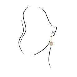 Natural Pink Morganite & Natural Diamond Earrings 7 Natural Pink Morganite & Natural Diamond Earrings -Johan Jewelry Shop ST874302