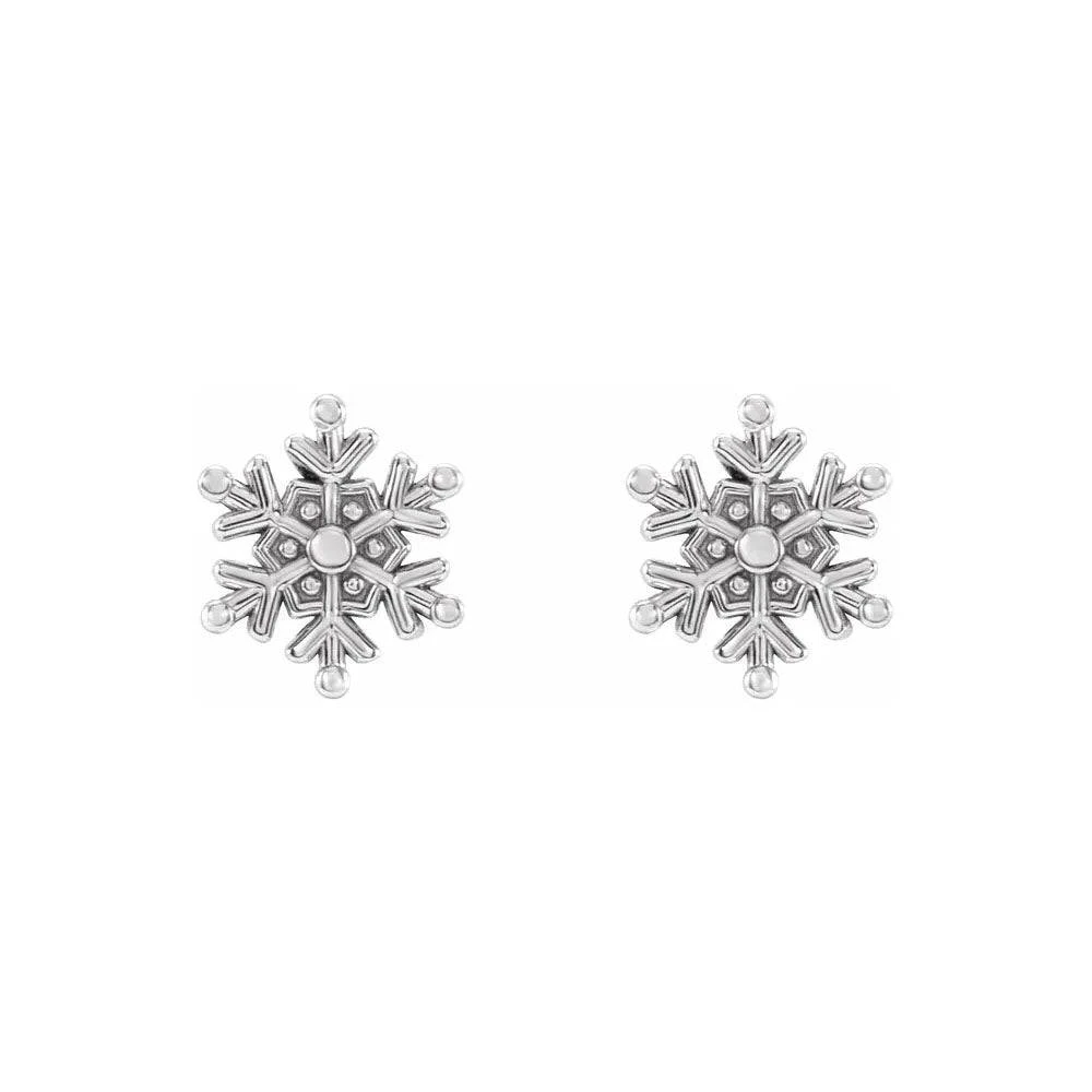 Petite Snowflake Stud Earrings 4 Petite Snowflake Stud Earrings - Image 2