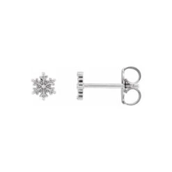 Petite Snowflake Stud Earrings