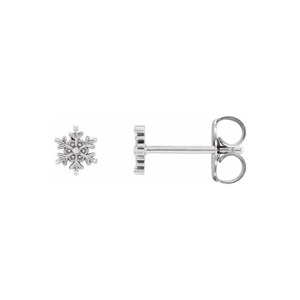 Petite Snowflake Stud Earrings 3 Petite Snowflake Stud Earrings