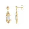 Natural Opal & Natural Pink Sapphire Vintage-Inspired Earrings 2 Natural Opal & Natural Pink Sapphire Vintage-Inspired Earrings -Johan Jewelry Shop StullerEarrings 0098 ST87059