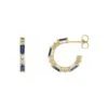 Natural Blue Sapphire & Natural Diamond Hoop Earrings 1 Natural Blue Sapphire & Natural Diamond Hoop Earrings -Johan Jewelry Shop StullerEarrings 0128 ST86789