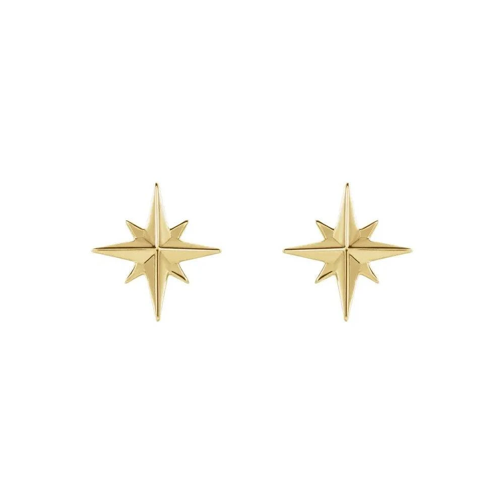 Gold Star Stud Earrings 4 Gold Star Stud Earrings - Image 2