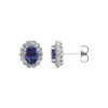 Lab-Grown Blue Sapphire & Natural Diamond Stud Earrings -Johan Jewelry Shop StullerEarrings 0160 ST86367
