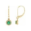 Natural Emerald & Natural Diamond Dangle Earrings 2 Natural Emerald & Natural Diamond Dangle Earrings -Johan Jewelry Shop StullerEarrings 0174 ST86247