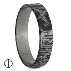 White Mokume Gane Inlay Components For Modular Rings -Johan Jewelry Shop White 5MM