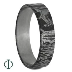 White Mokume Gane Inlay Components For Modular Rings -Johan Jewelry Shop White 6MM