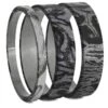 White Mokume Gane Inlay Components For Modular Rings -Johan Jewelry Shop White Triple
