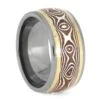 Copper Silver Mokume Ring With Yellow Gold Pinstripes -Johan Jewelry Shop a1b3902d09f33124abc12848add41e1b