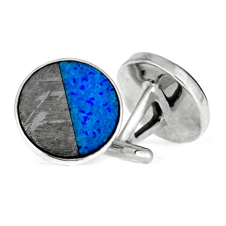 Opal & Meteorite Cufflinks 4 Opal & Meteorite Cufflinks - Image 2