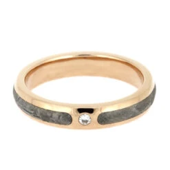 14k Gold Meteorite Wedding Band With Moissanite Stone 11 14k Gold Meteorite Wedding Band With Moissanite Stone -Johan Jewelry Shop b0b420b2910ef3cc86981542053fb94f