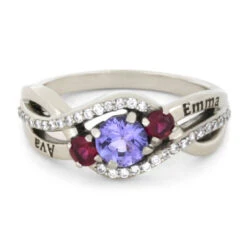 Tanzanite Engagement Ring With Ruby And Diamond Accents -Johan Jewelry Shop b0c98ef73321cd1b5b40a1fe9dd78d24