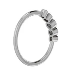 Five Stone Diamond Engagement Ring In White Gold -Johan Jewelry Shop b1634ccefbb13a7483bcb41728a92695