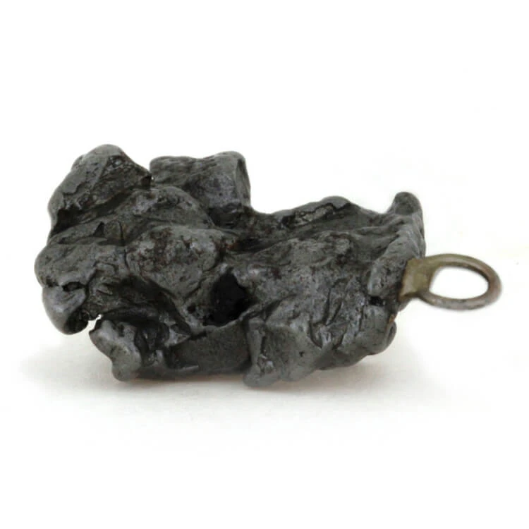Meteorite Nugget Necklace With Black 30" Chain 5 Meteorite Nugget Necklace With Black 30" Chain - Image 3