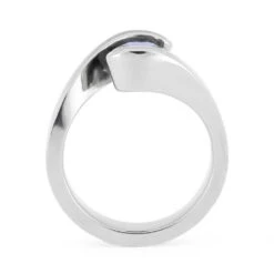 Koa Wood Engagement Ring, Colored Stone In Tension Setting -Johan Jewelry Shop c4fd9a8317fb2d438465e3a3312a5f1f