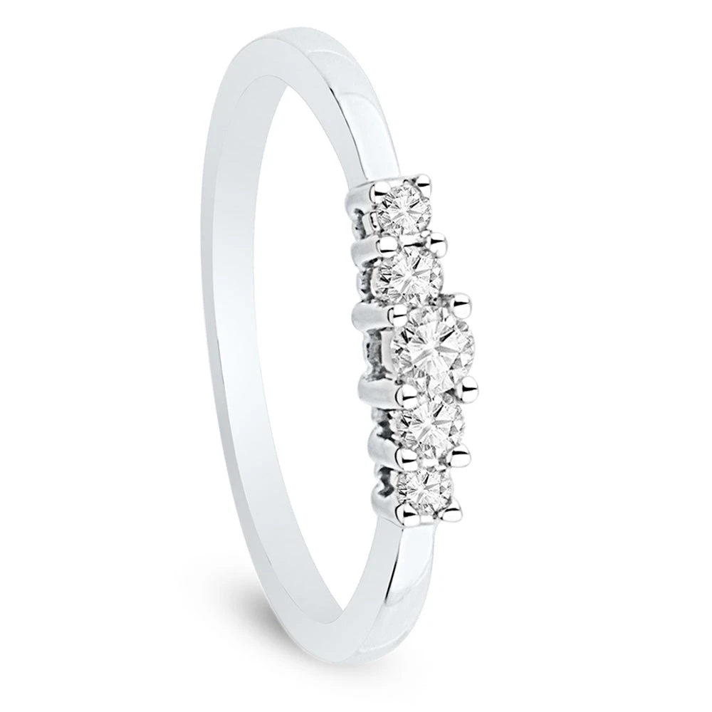 Five Stone Diamond Ring, Promise Ring, Anniversary Band 4 Five Stone Diamond Ring, Promise Ring, Anniversary Band - Image 2