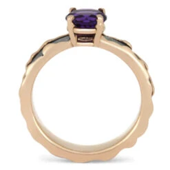 Amethyst Engagement Ring With Wavy Band Inlaid With Meteorite 13 Amethyst Engagement Ring With Wavy Band Inlaid With Meteorite -Johan Jewelry Shop cda3f518b64523ced35f62413b9863dc