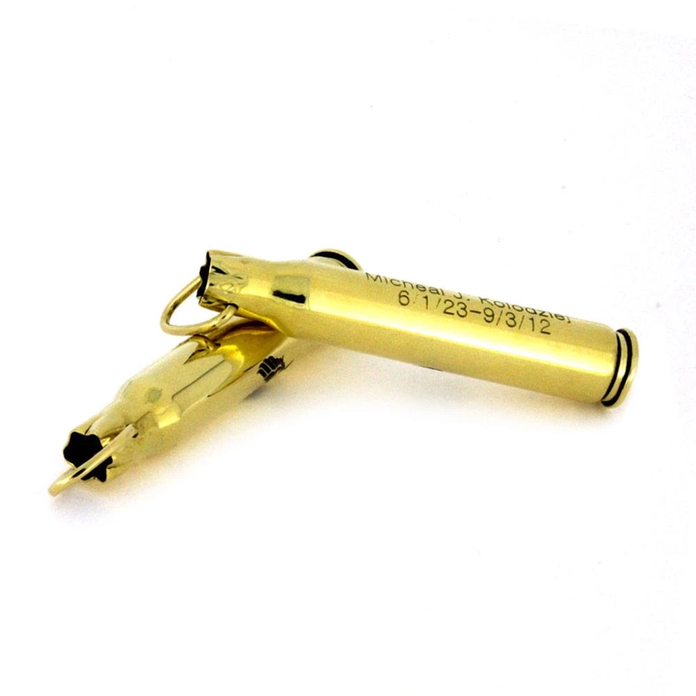 Brass Bullet Shell Pendant Necklace 4 Brass Bullet Shell Pendant Necklace - Image 2