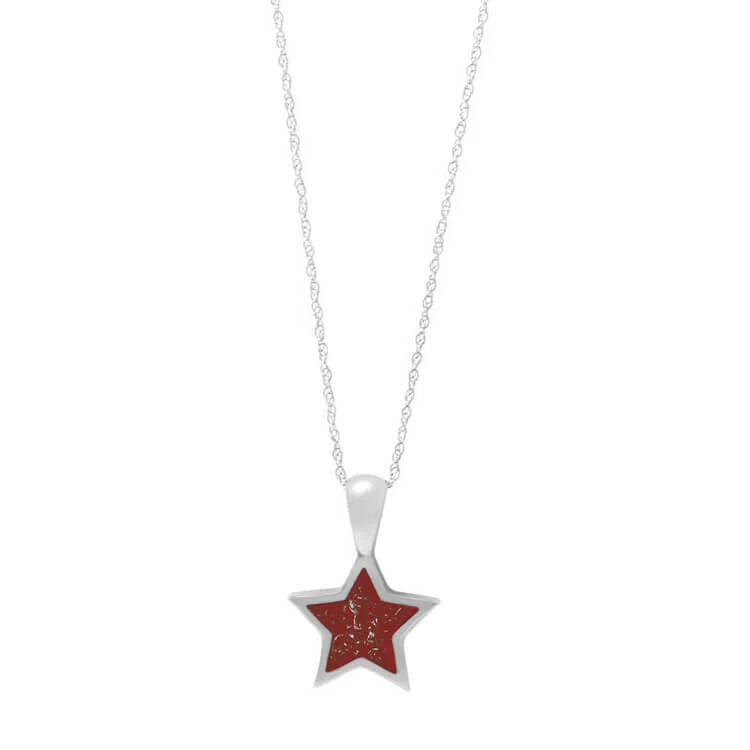 Red Star Necklace, Meteorite Pendant 4 Red Star Necklace, Meteorite Pendant - Image 2