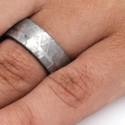Meteorite Wedding Ring With Wood Sleeve, Ironwood Ring 10 Meteorite Wedding Ring With Wood Sleeve, Ironwood Ring -Johan Jewelry Shop ddaafa5c4c4a3ae409b6c7bdbb522c4b