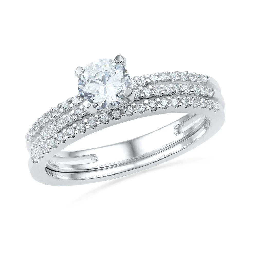 3/4 Carat TW Diamond Solitaire Bridal Set 3 3/4 Carat TW Diamond Solitaire Bridal Set