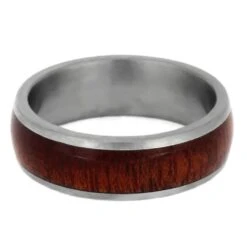 Wood & Matte Titanium Men's Wedding Band -Johan Jewelry Shop ee7425451e635644cff068dab38fa103