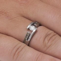 Diamond Tension Engagement Ring With Buckeye Burl Inlays 14 Diamond Tension Engagement Ring With Buckeye Burl Inlays -Johan Jewelry Shop eedb84464a1b608c121485df4ec3db51