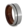 Titanium Wedding Band With Mahogany Wood -Johan Jewelry Shop f34f15b3022b0ca30ba90ff7d6334004