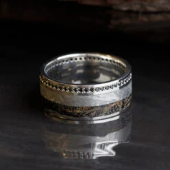 Black Diamond Eternity Wedding Band With Dinosaur Bone & Meteorite -Johan Jewelry Shop f489a8db2762a770a2fef166c7036a50 c0823fc2 d069 44e0 afc3 df414fd35312