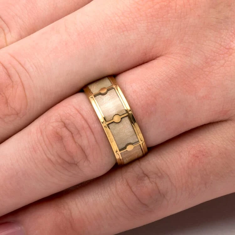 Drum Ring With Gold, Maple Wood Ring For Musicians 8 Drum Ring With Gold, Maple Wood Ring For Musicians - Image 6