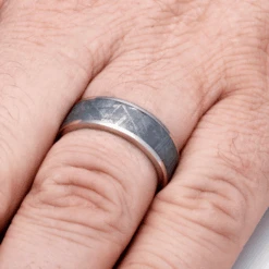 8mm Solid Gold Ring With Gorgeous Gibeon Meteorite Inlay -Johan Jewelry Shop fd96050625acad0ab8d24b219e6a6f89 1be00e94 212c 4aaa ab68 63c09d426ef3