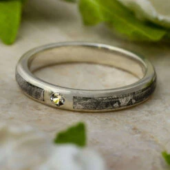 Matching Meteorite Wedding Bands With Moissanite 7 Matching Meteorite Wedding Bands With Moissanite -Johan Jewelry Shop ring c27f7271 7927 4766 86f8 8a60838e9593
