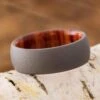 Tulipwood Wedding Band With Sandblasted Titanium Finish -Johan Jewelry Shop sig3000 6
